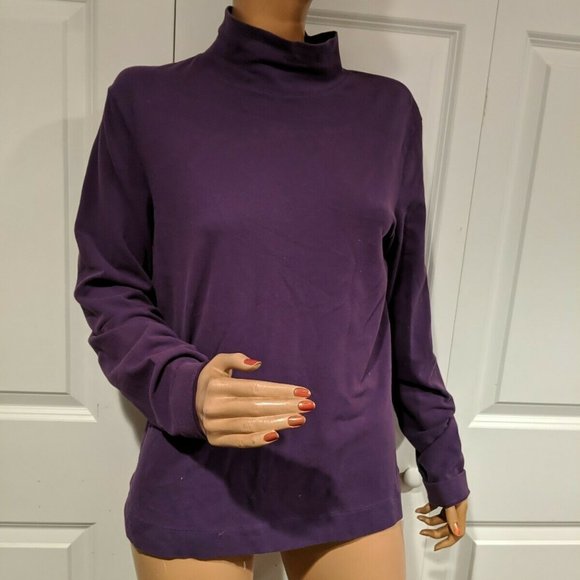 Eddie Bauer Womens Purple Mock 